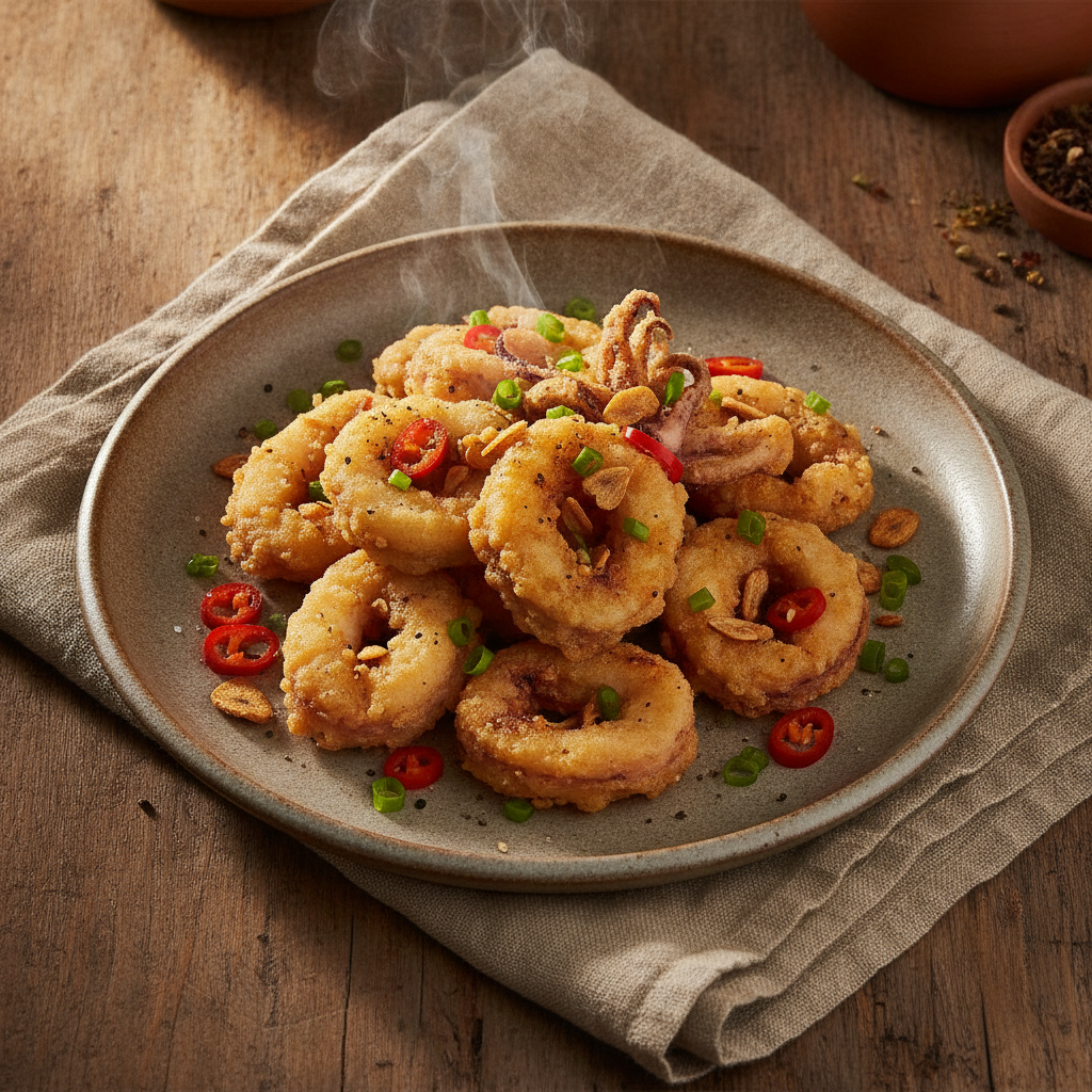 Cantonese Salt and Pepper Squid (椒盐鱿鱼)