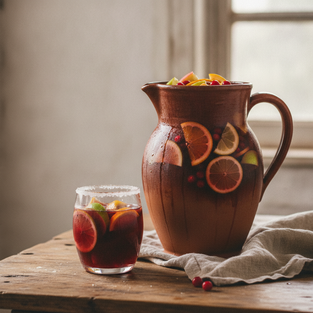 Popular Spanish Wine Punch with Fresh Fruit