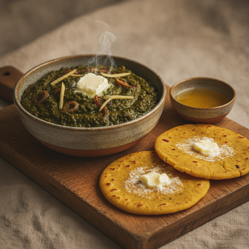Sarson da Saag with Makki di Roti — Punjab's Winter Soul Food