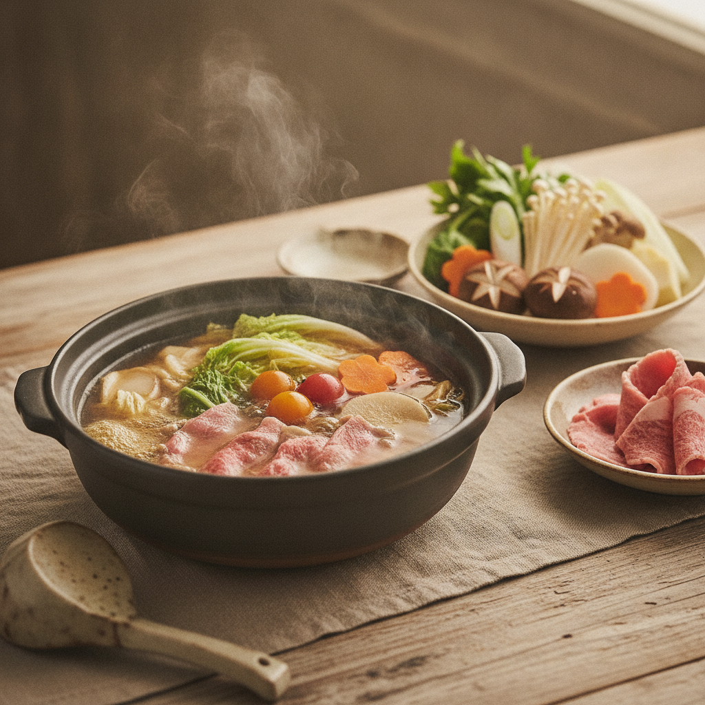 Thinly Sliced Meat Vegetable Hot Pot