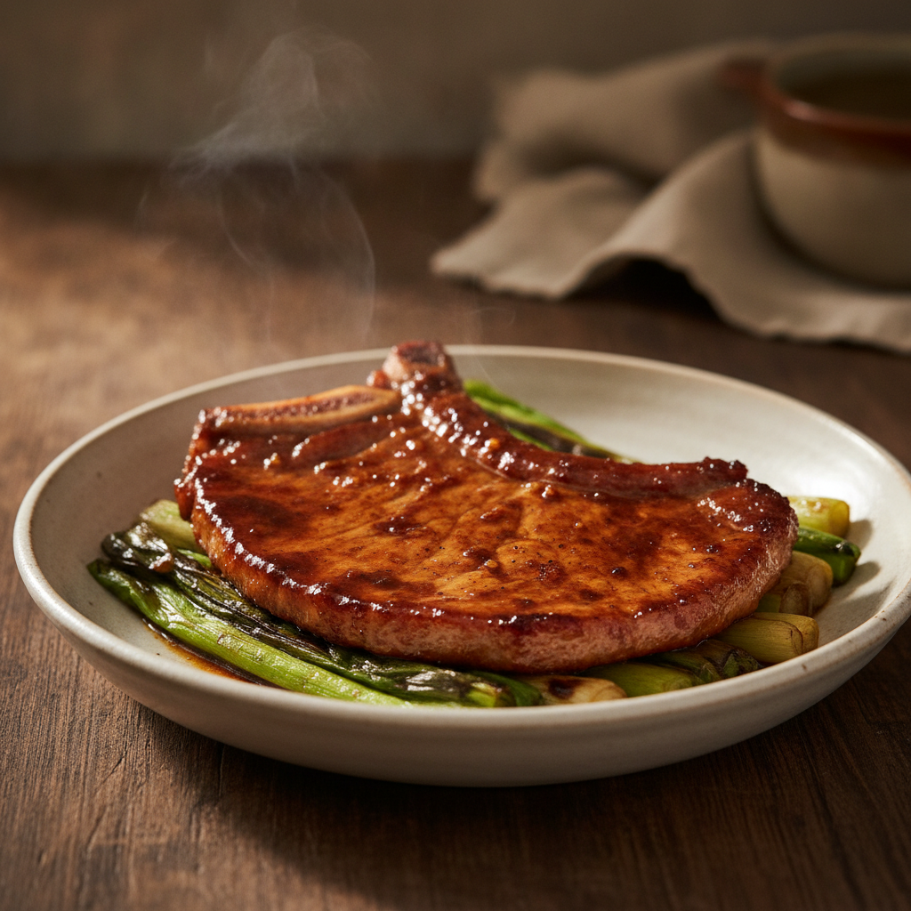Shanghainese Scallion Pan-Fried Pork Chop (葱烤大排)
