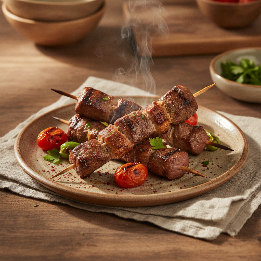 Sheesh Kebab: Grilled Lamb or Beef Skewers