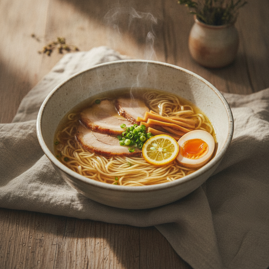 Shio Ramen Clear Salt Broth Noodle Soup