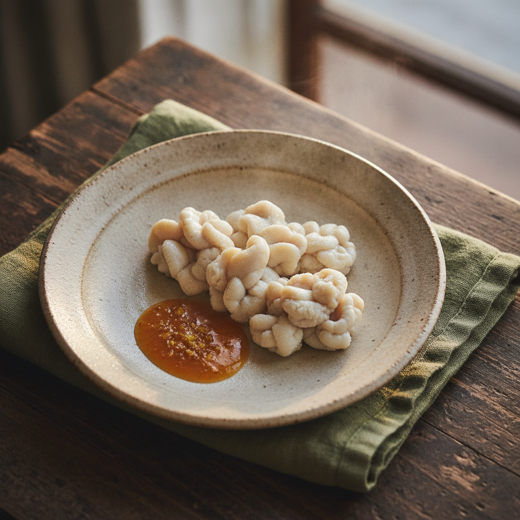 Delicate Cod Milt Served with Tangy Ponzu Sauce