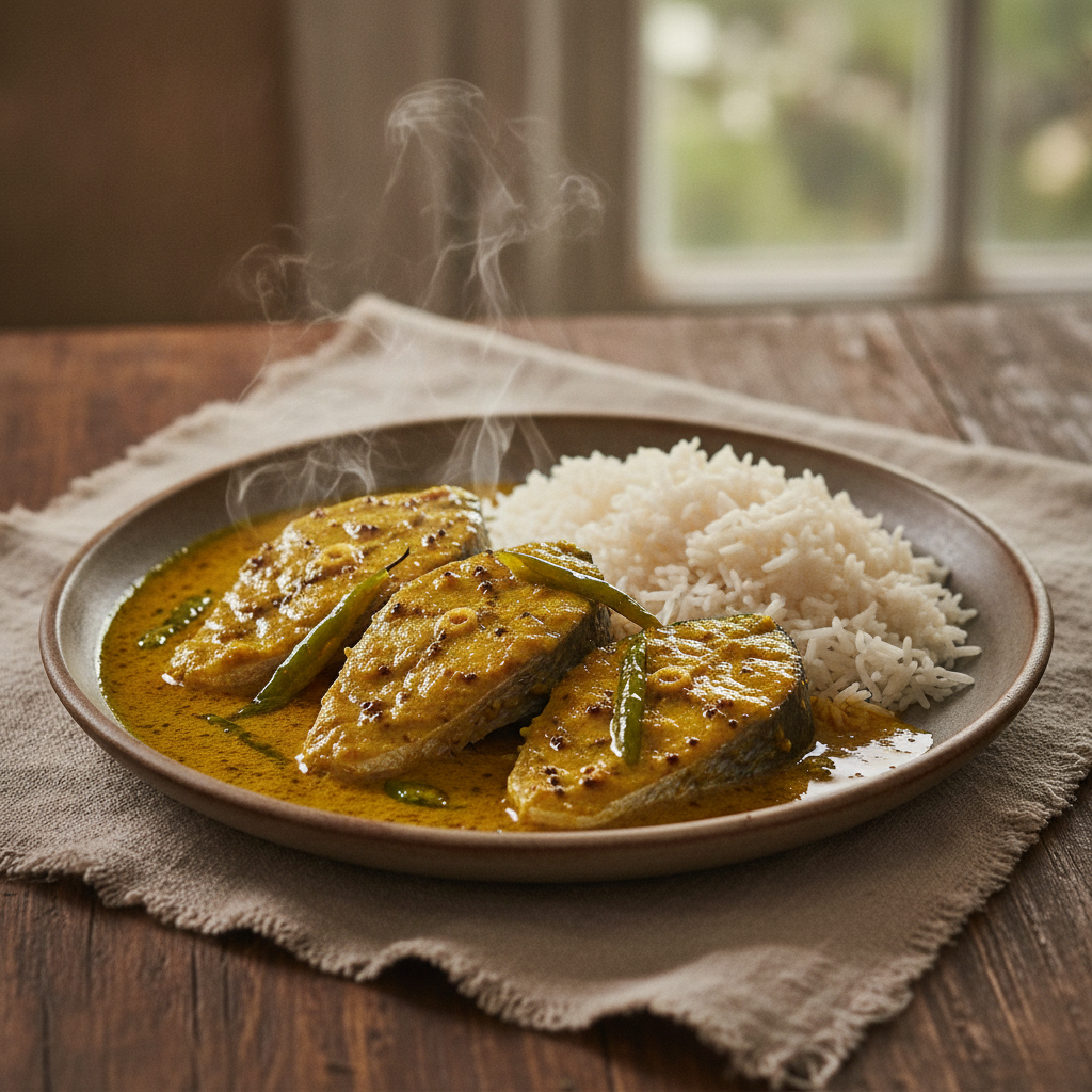 Shorshe Ilish: Bengali Hilsa in Pungent Mustard Sauce