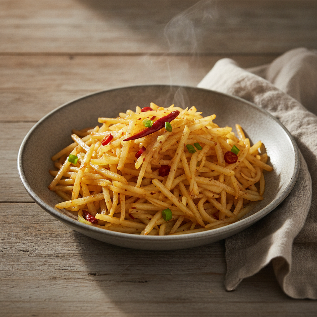 Shredded Potato Stir-fry with Vinegar Sichuan