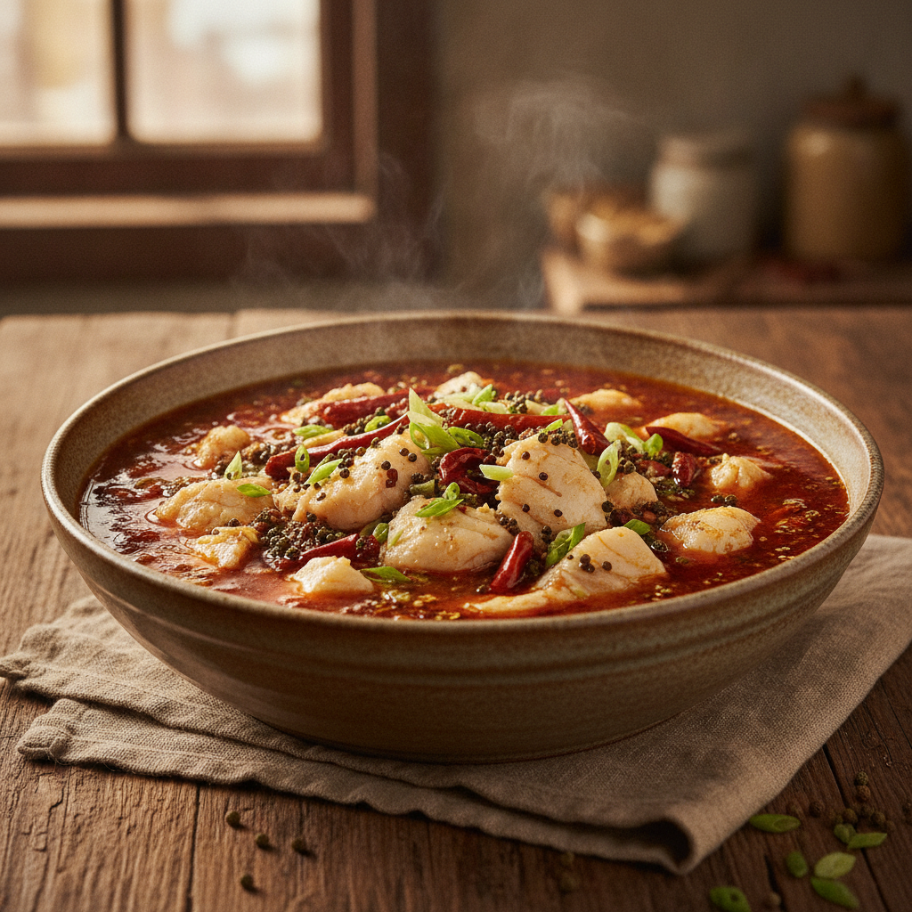 Shui Zhu Yu — Sichuan Water-Boiled Fish in Searing Chili Oil