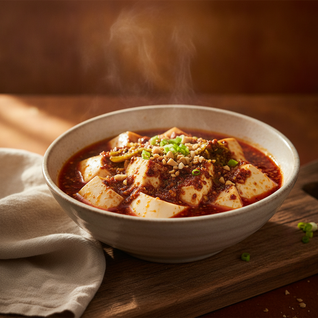 Sichuan Spicy Savory Tofu Pudding Douhua