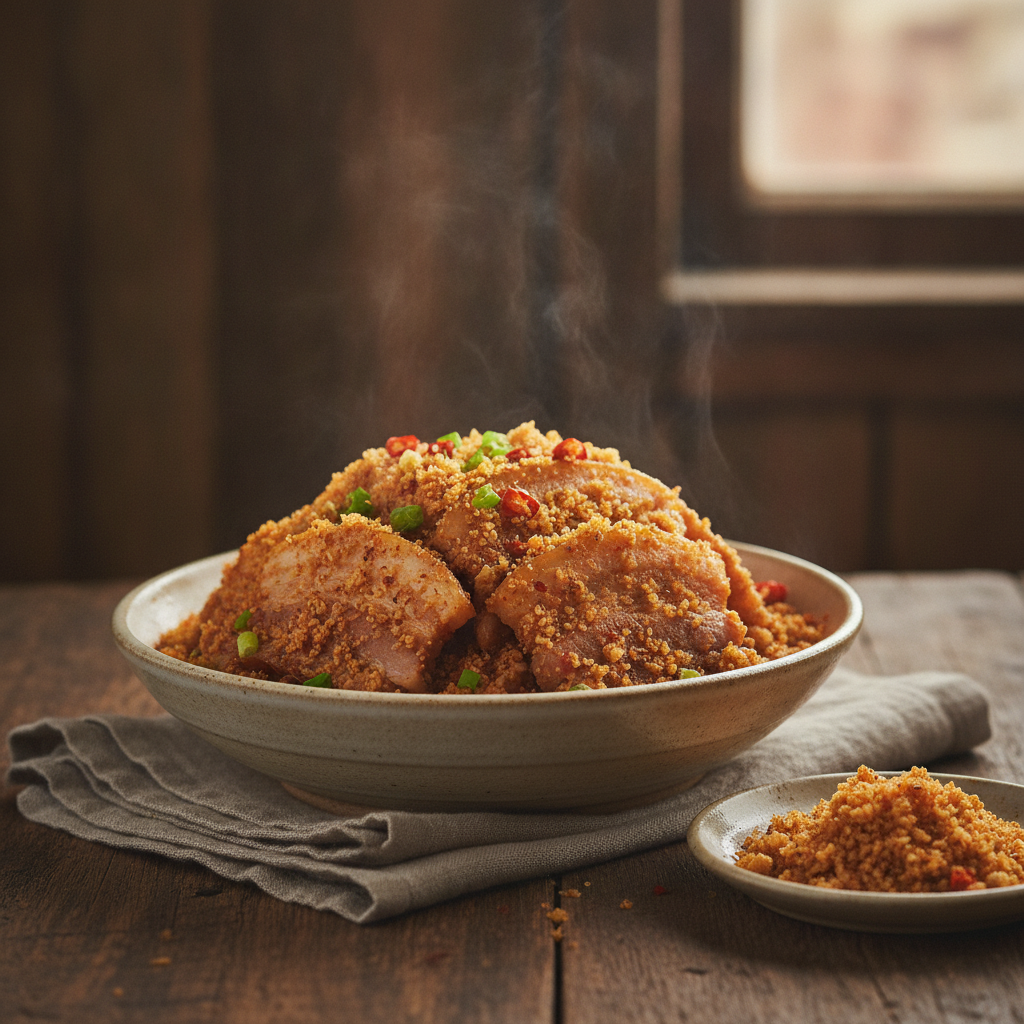 Sichuan Steamed Pork Belly with Rice Flour