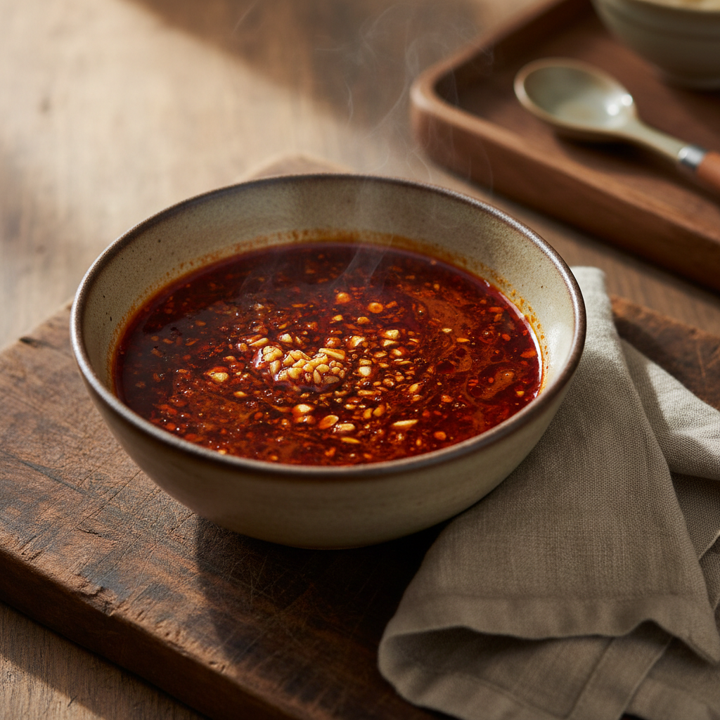 Sichuan Wontons in Chili Oil (Hong You Chao Shou)