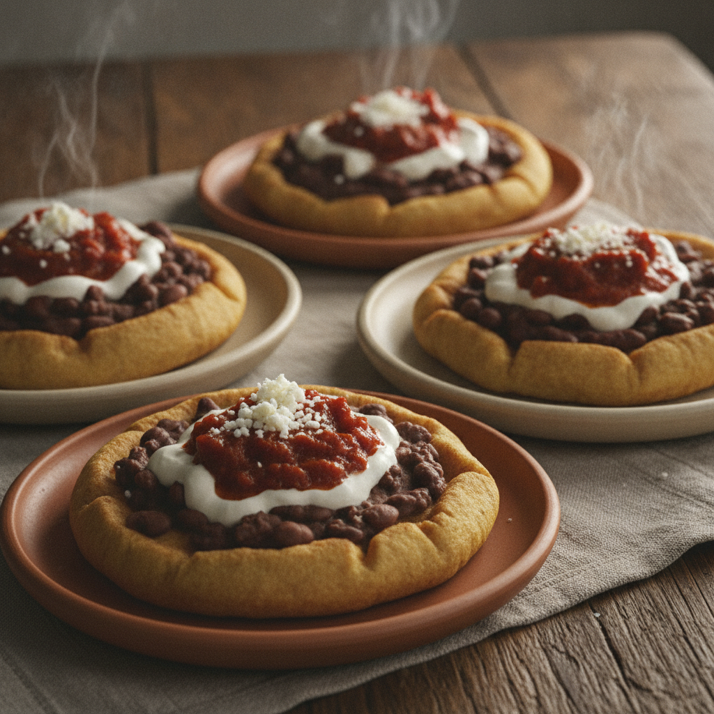 Sopes — Thick Masa, Refried Beans, Crema, Salsa: The Street-Food Formula