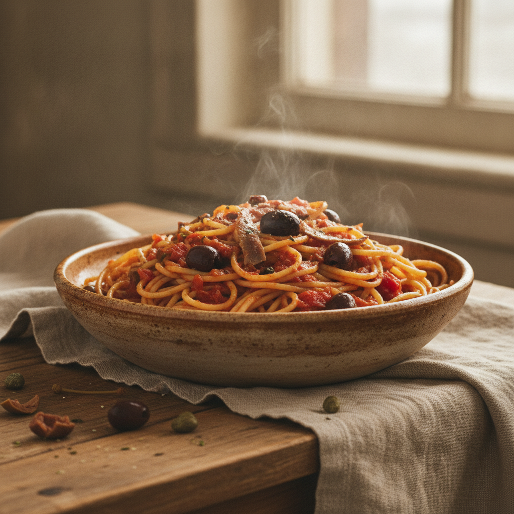 Spaghetti alla Puttanesca — Naples' 30-Minute Briny Classic