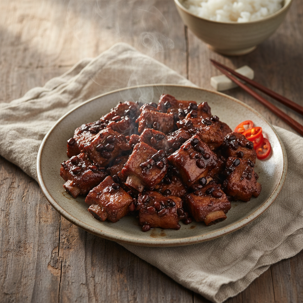 Spare Ribs with Black Bean Sauce: Cantonese Dim Sum Style