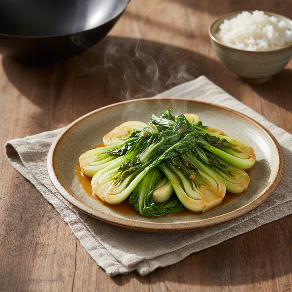 Stir-Fried Bok Choy with Oyster Sauce: Restaurant Technique at Home