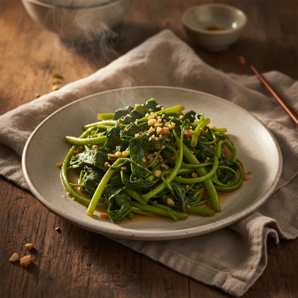 Stir-fried Morning Glory with Garlic