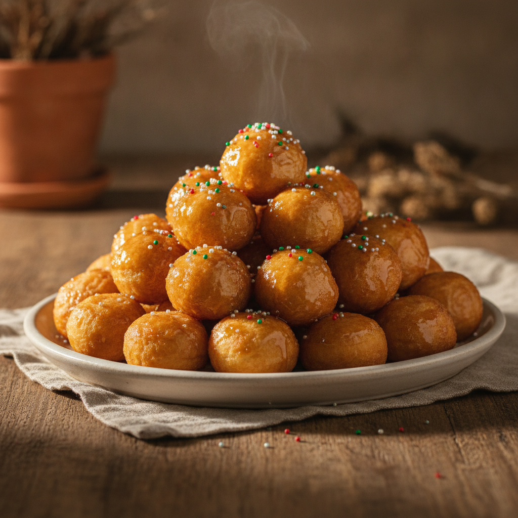 Struffoli: Neapolitan Honeyed Fried Dough Balls