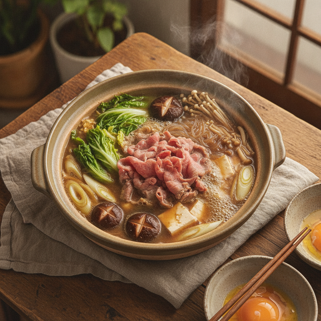 Sweet and Savory Sukiyaki Beef Hot Pot