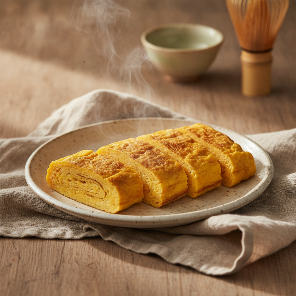 Tamagoyaki Traditional Japanese Rolled Sweet Omelette