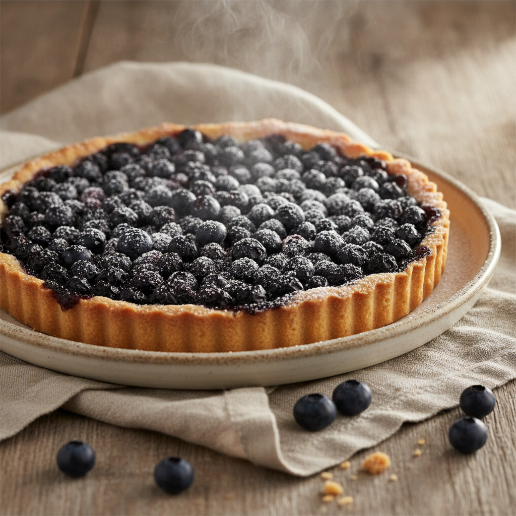Traditional French Blueberry Tart