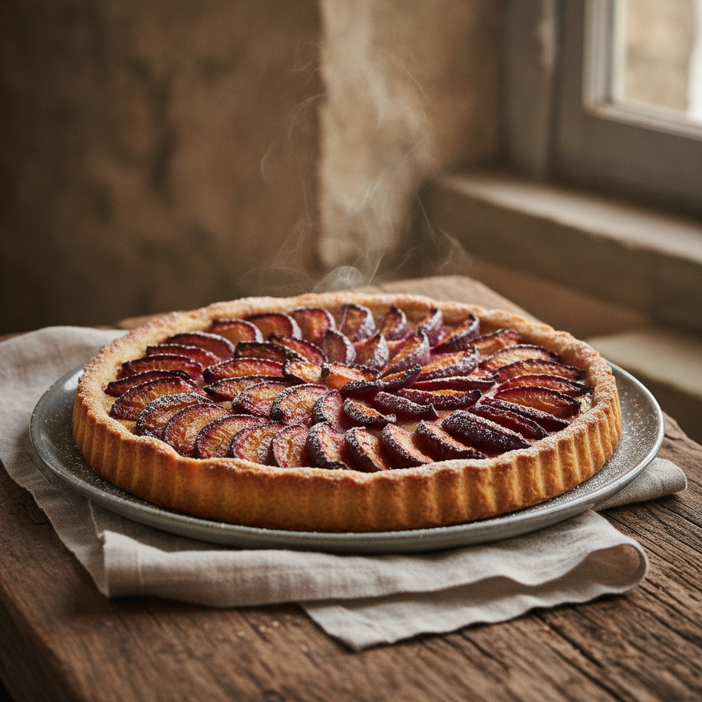 Seasonal French Plum Tart