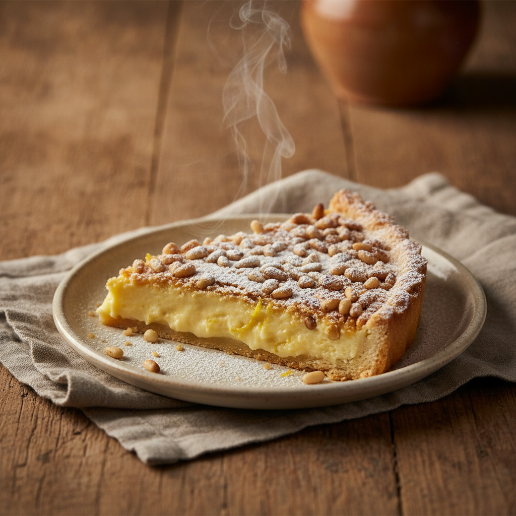 Torta della Nonna (Italian Custard and Pine Nut Tart)