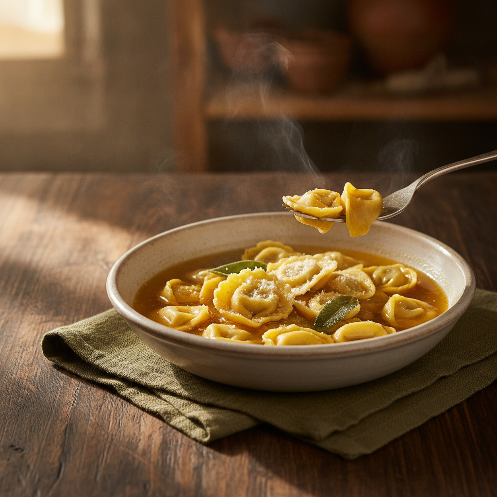 Tortellini in Brodo: Ring Pasta in Perfect Capon Broth