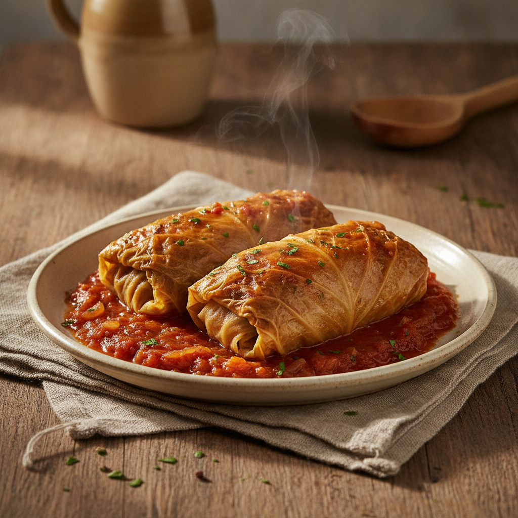 Traditional Cabbage Rolls with Savory Minced Meat Filling