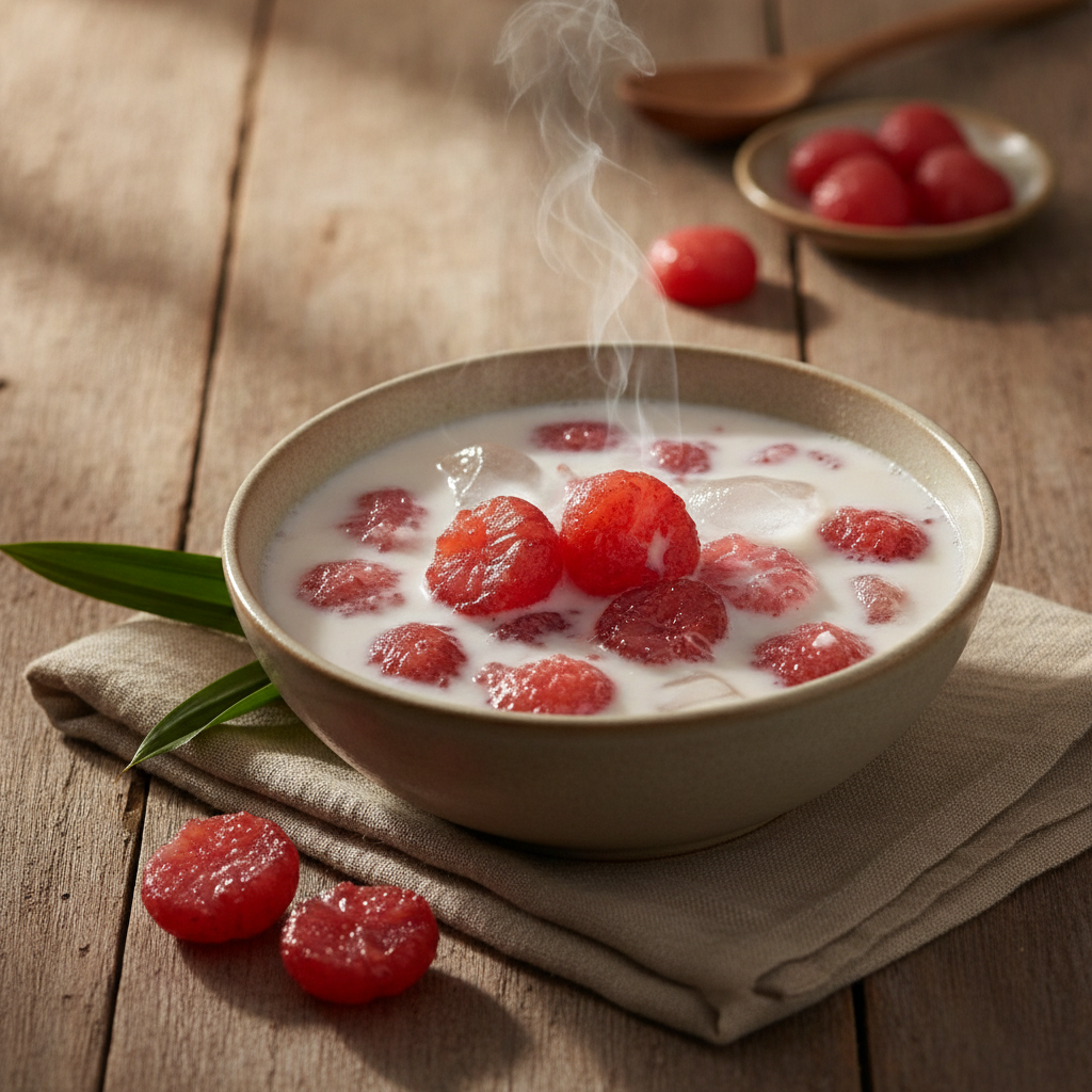 Refreshing Crispy Water Chestnuts in Coconut Milk