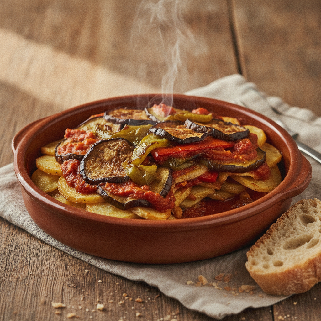 Tumbet: Mallorca's Layered Vegetable Gratin, Fried Then Baked