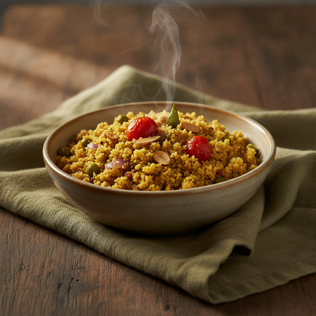 Tempered Semolina Savory Breakfast Dish