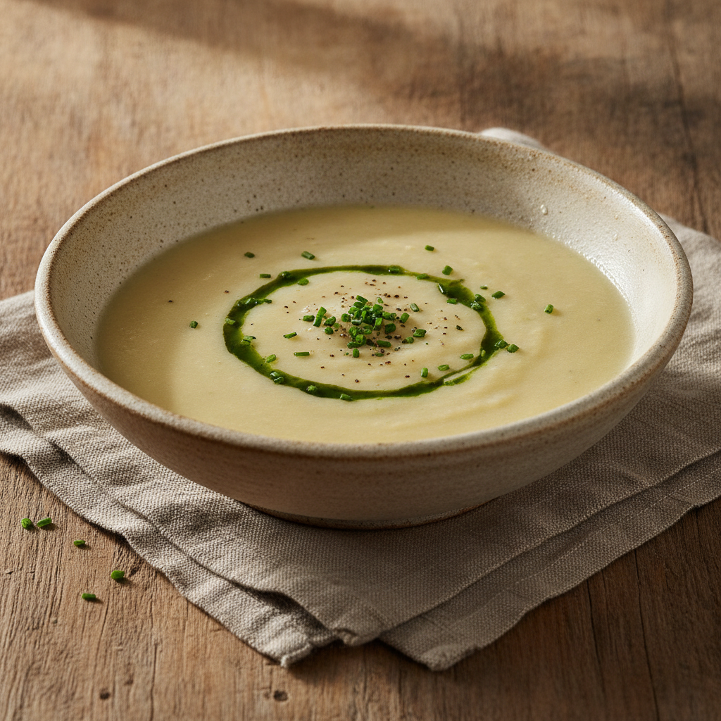 Chilled Creamy Leek and Potato Soup