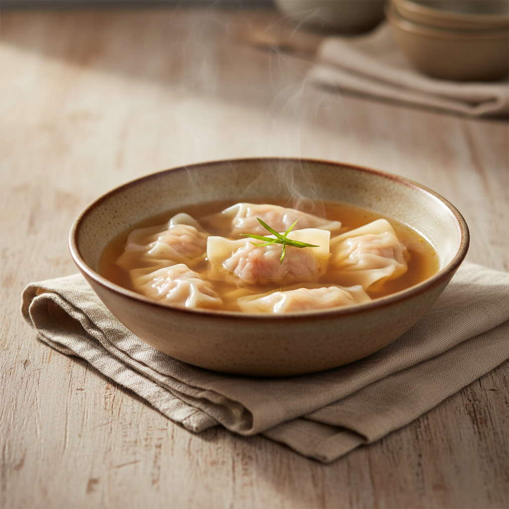 Wonton Soup: Pork-and-Shrimp Dumplings in Clear Broth
