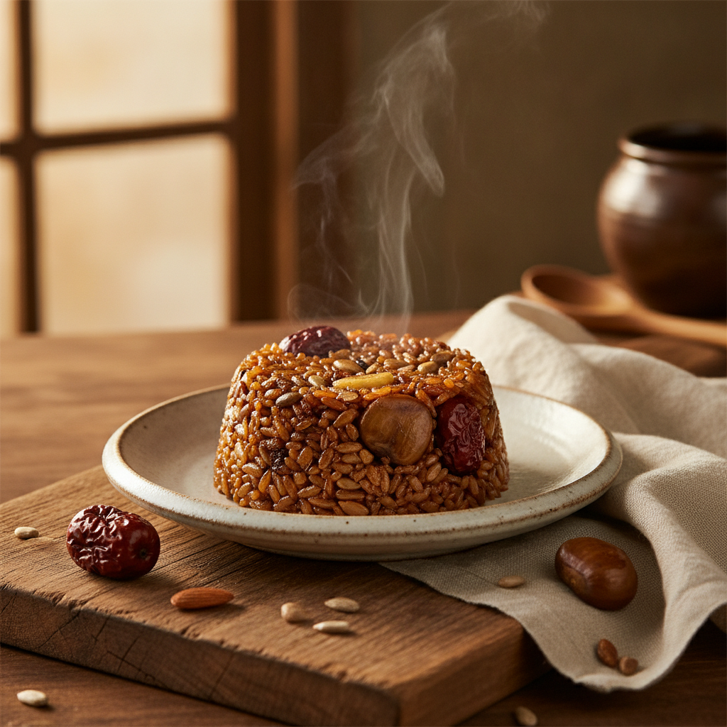 Sweet Sticky Rice Dessert with Nuts