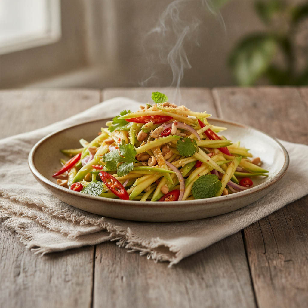 Spicy and Tangy Green Mango Salad