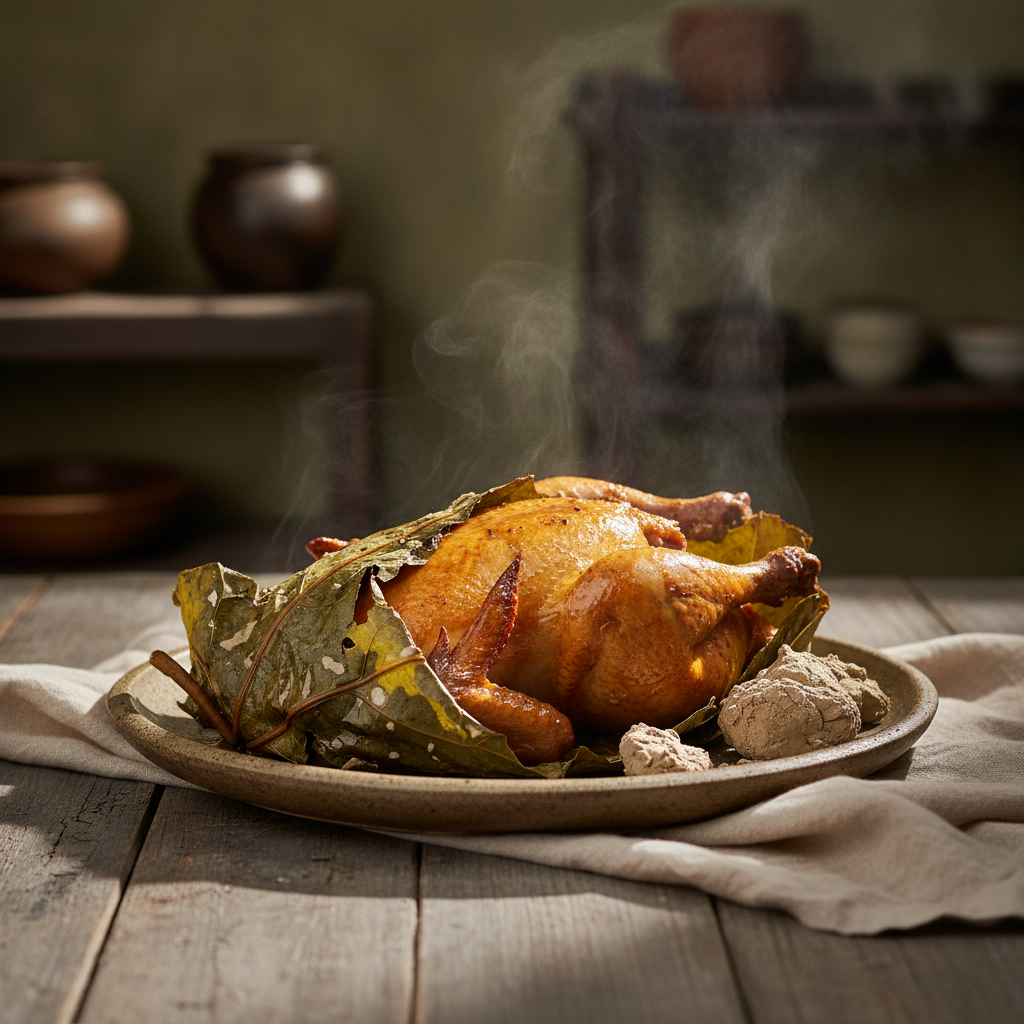Zhejiang Style Beggar's Chicken Lotus Wrapped