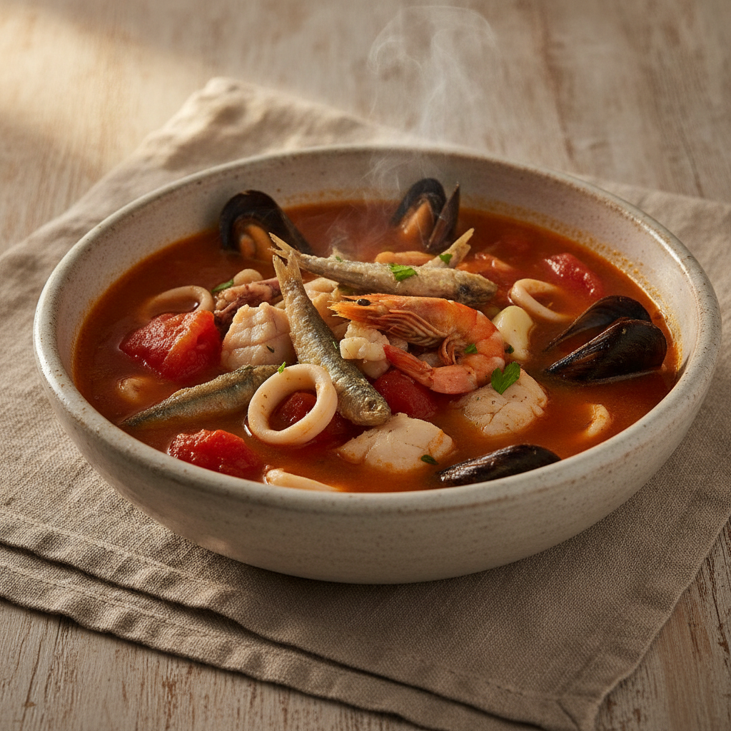 Zuppa di Pesce alla Napoletana (Neapolitan Fish Soup)
